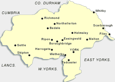 Map of Yorkshire