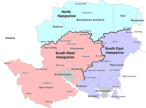 Map of Hampshire