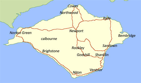 Map of Isle of Wight Area