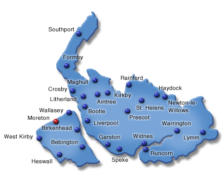 Map of Merseyside